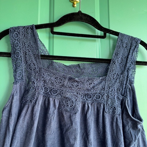 RXB size large navy blue lace tank top - Picture 3 of 6